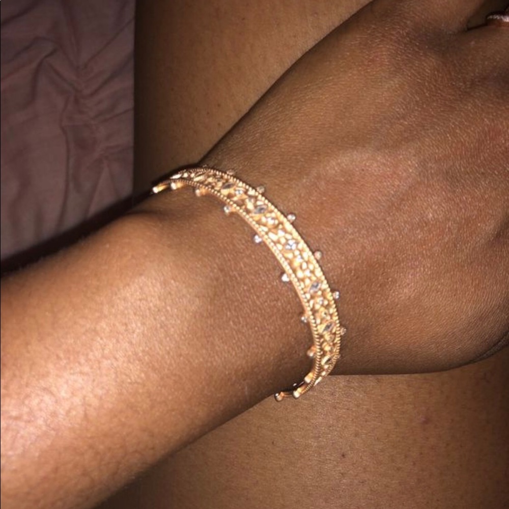 Frieda Rothman rose gold, SS bangle